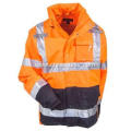 Men's Waterproof High-Visibility Orange Work Jacket